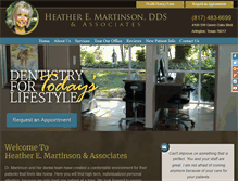 Tablet Screenshot of heathermartinsondds.com